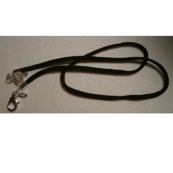 BLACK Faux Suede Premier Designs Necklace - Picture 1 of 1